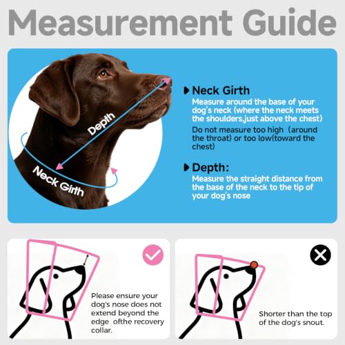 Dog Cone Collar to Stop Licking (Pink / Xl)