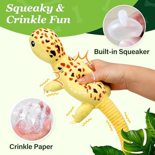 5 Pack Plush Crinkle Squeaky Dog Toys for Small Medium Large Dog