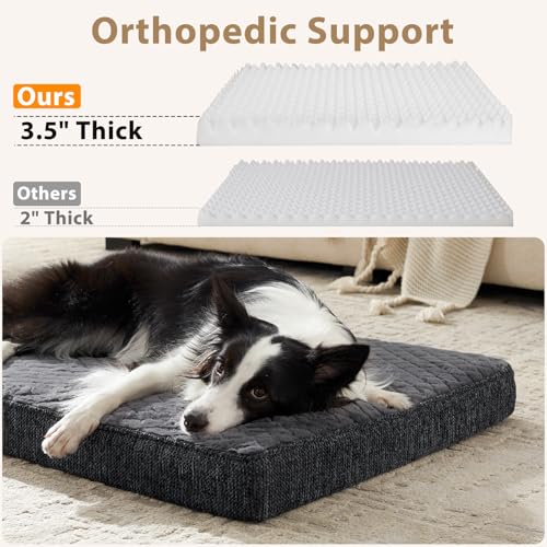 Orthopedic Dog Bed for Large Dogs (L(35"x22") / Grey)