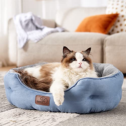 Small Dog Bed Washable (20"L x 19"W x 6"Th / Frost Blue)