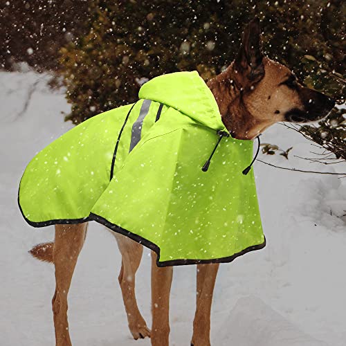 Dog Raincoat Hooded Poncho (Green / Small)