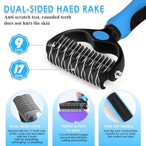 Large 3 in 1 Dog Grooming Kit (Blue)