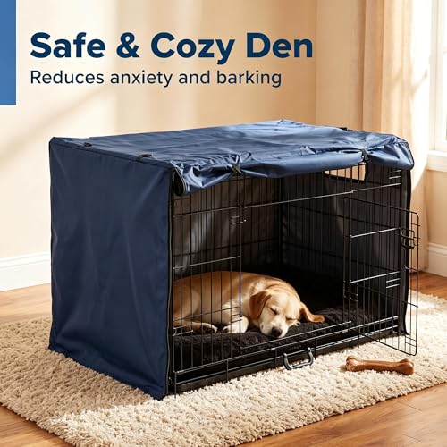 Dog Crate Cover Heavy Duty Polyester (Navy Blue / XL (48.0"L x 30.0"W x 33.0"H))
