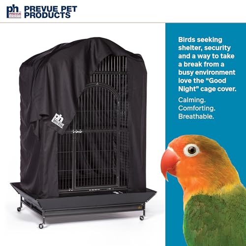 Extra Large Bird Cage Cover (Black / 50.0"L x 40.0"W x 69.0"H)