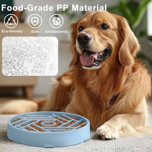 Slow Feeder Dog Bowls Large Medium Breed (Mist Blue)