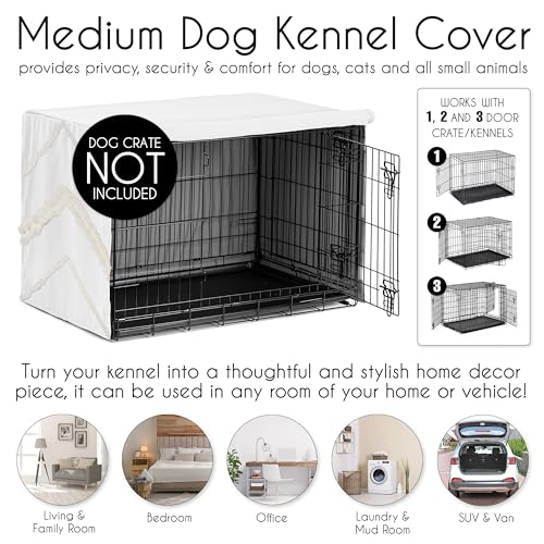36in. Medium Dog Crate Cover (Ivory / 36.0"L x 23.5"W x 24.0"H)