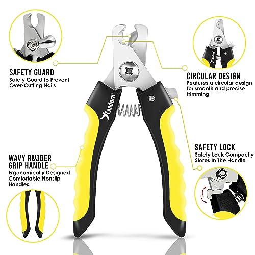 Dog Nail Clippers for Pet Grooming (Yellow / 6 Inch)
