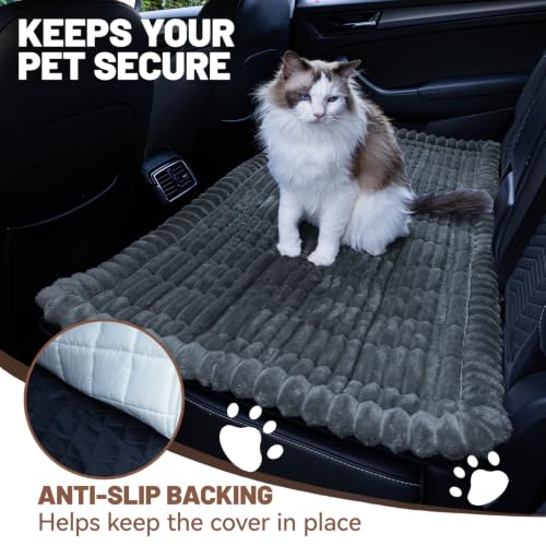 Dog Car Seat Waterproof Bed Cover Back Seat Dark Gray 23.6”x51” (Dark Gray / 23.6”x51”)