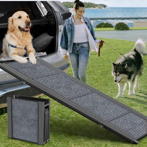 Dog Ramp for Car 63" L × 17" W (Upgraded 63" L x 17.2" W)
