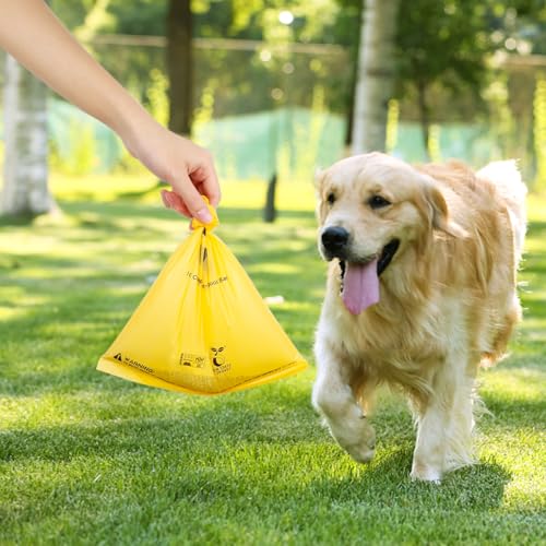 Certified Home Compostable Dog Poop Bags (Maize Yellow / 120 Count (Pack of 1))