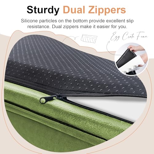 Orthopedic Dog Bed for Jumbo Dogs (Grass Green / 53.0"L x 42.0"W x 6.5"Th)
