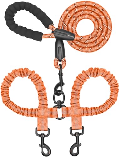Double Dog Leash (Orange / Large)