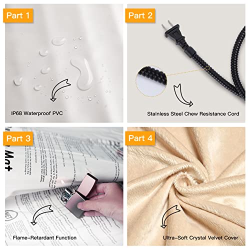 Pet Heating Pad (35.0"L x 24.0"W x 0.6"Th / Beige)