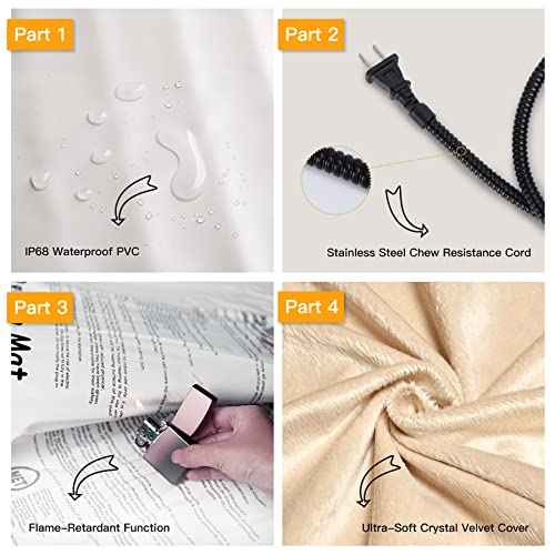 Pet Heating Pad (18.0"L x 16.0"W x 0.6"Th / Beige)