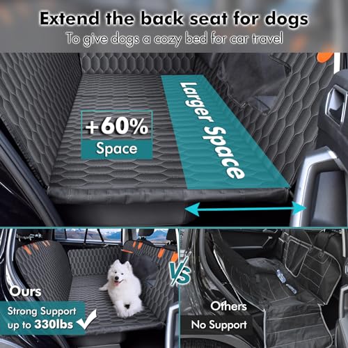 XL Back Seat Extender for Dogs (Black / XL Full Size Truck / Full Size SUV)