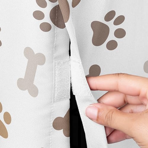 24in. Small Dog Crate Cover (Brown Paw Bone / 24in. x 20in. x 18.5in.)