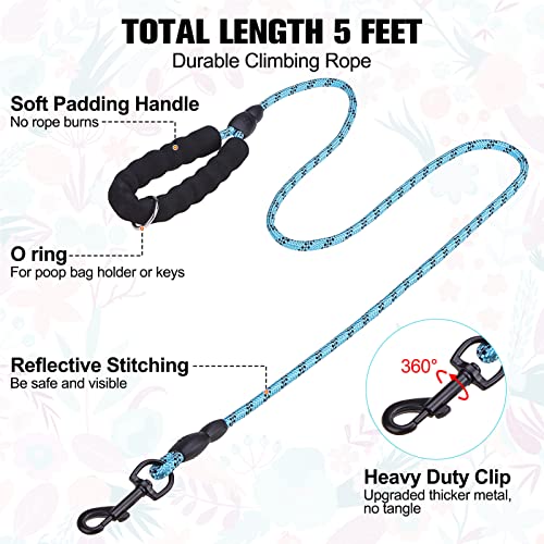 Small Dog Harness and Leash Set (XX-Small(Chest Girth 11.5"-13") / Blue Rose)