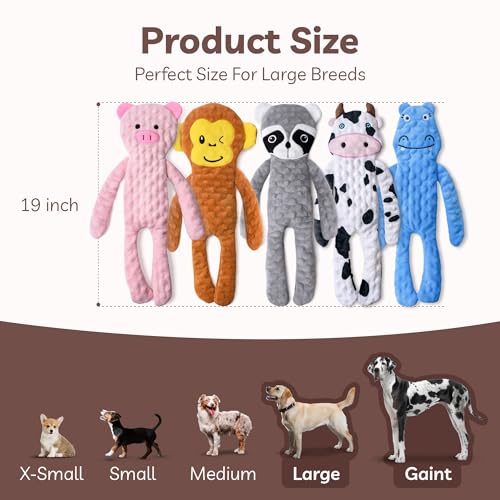 No Stuffing Dog Toys 5 Pack (For Medium and Large Breed / 5 Pack - Variety)