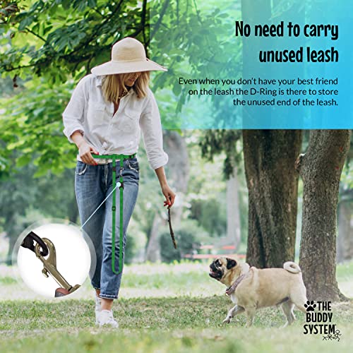 Hands Free Dog Leash (Small Dog System (Large Belt (27"- 50" Waist)) / Green)