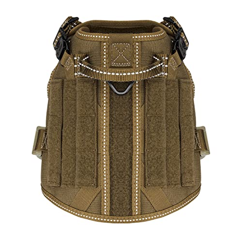 Tactical Dog Harness for Small Dogs (Small (Pack of 1) / Brown)