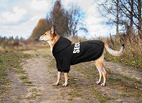 Security Dog Hoodie Dog Sweaters for Large Dogs Soft Brushed Fleece Clothes Hoodie Sweatshirt with Pocket (Large)