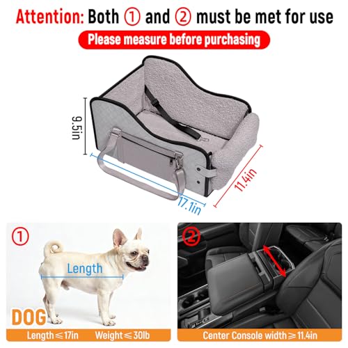 Center Console Dog Car Seat for Small Dogs