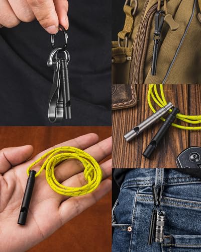 Titanium Emergency Whistle (Black-4PCS)