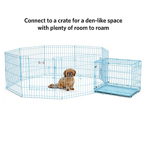MidWest 24 Inch Blue Exercise Pen (Blue w/ Door / 24" H)
