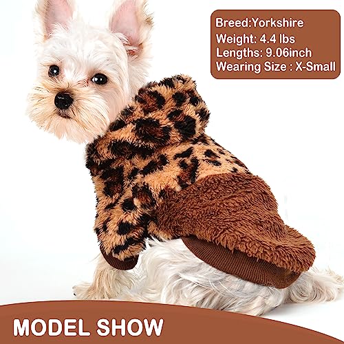 Dog Sweaters for Small Dogs (Medium (Chest 16.1in) / Brown)