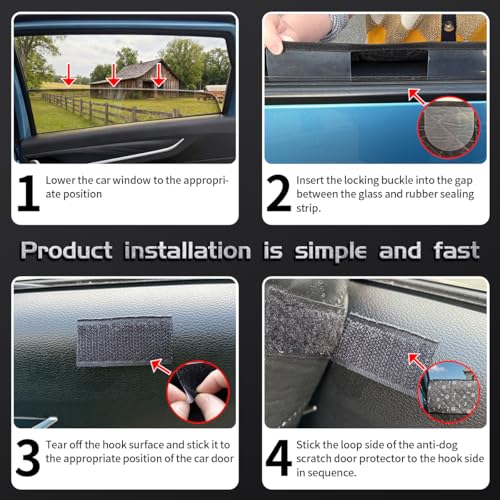 Dog Car Door Protector Protects The Door from Scratches By Dogs 2 Packs of Thickened 29X22 Inch PU Material Waterproof Door Panel Cover for Sedans Family Cars and Small SUVs
