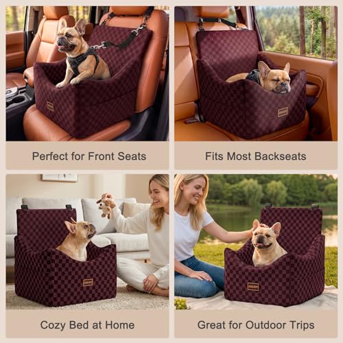 Elevated Dog Car Seat for Small (Medium / Red)