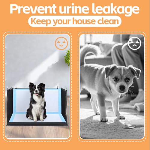 Dog Pee Pad Holder with High Walls (33.8"L x 28"W x 17.7"H)
