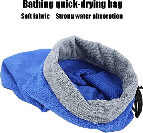 2 Pack Ferret Bath Towel Bag (Blue+Grey)