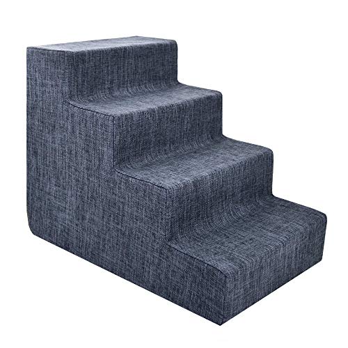 Dog Stairs & Steps (Dark Gray Linen / H: 18 Inches)