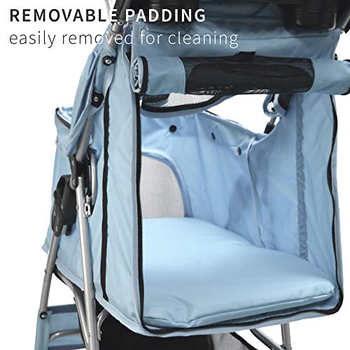 Four Wheel Pet Stroller (Blue)