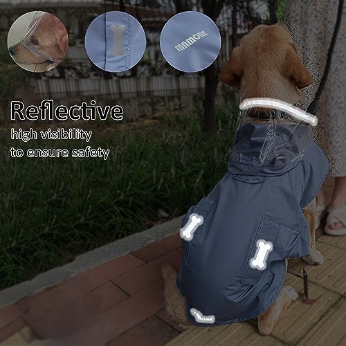 Waterproof Dog Raincoat (Blue&Grey / X-Small)