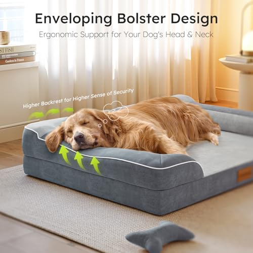 Extra Large Dog Bed (Dark Grey / X-Large(42"L x 30"W x 9.5"Th))