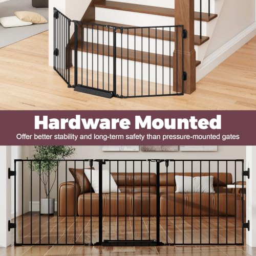 29.4 78" Extra Wide Baby Gate (Black / 78" Wide)