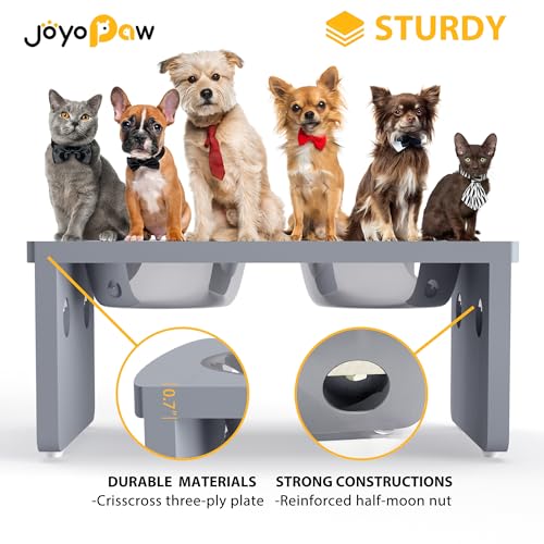 Elevated Dog Bowls (Grey / Medium: 7'' Tall-40oz Bowl)