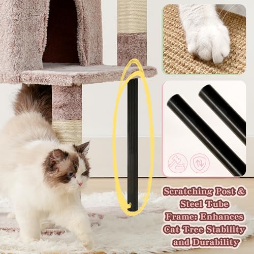 Cat Tree with Toy (49.2 inch / Muchroom)
