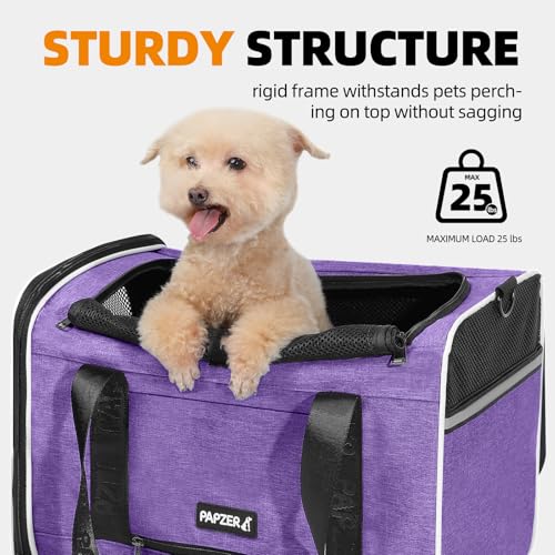 Cat Carrier for Travel (Purple / 18.0"L x 11.0"W x 11.0"H)