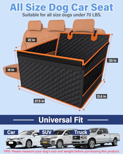 Dog Car Seat for Large Dogs (Large / Black)