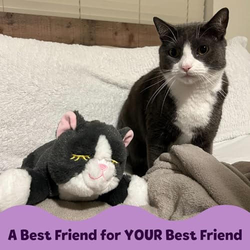 Snuggle Kitty Heartbeat Cat Toy (Grey & White)