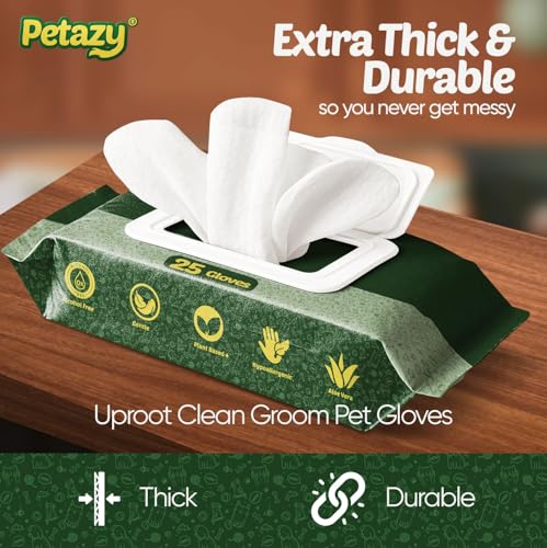 Pet Glove Wipes for Dogs & Cats (25 Glove Wipes)