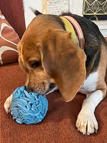 Small Breed Snuffle Puzzle Ball Treat Foraging Dog Toy Blue (Blue / Small)