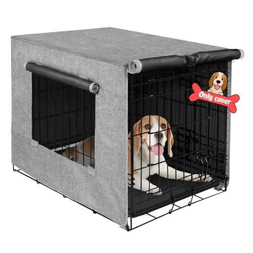 Dog Crate Cover (30.0"L x 19.3"W x 21.3"H / Grey)