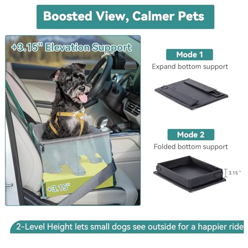 Dog Booster Car Seat (Green / Small)