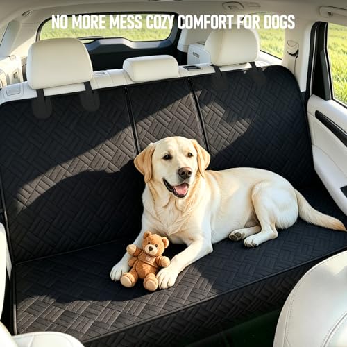 Dog Car Seat Cover for Back Seat (Black / XL-60"W)