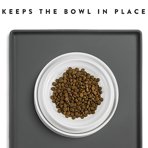 Premium Cat Food Mat (S: 19" x 11" / Carbon)