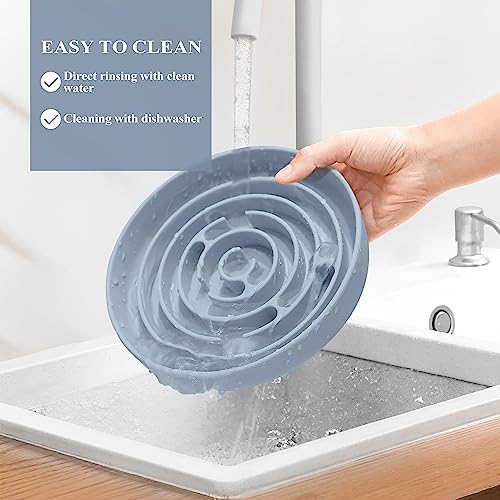 Slow Feeder Dog Bowl (Light Blue / L)